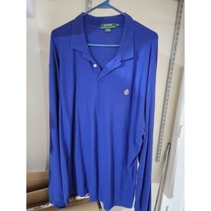 Ralph Lauren Shirt Mens XXL Blue Long Sleeve Rugby
